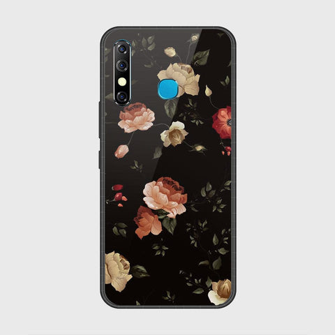 Infinix Hot 8Cover- Floral Series 2 - HQ Ultra Shine Premium Infinity Glass Soft Silicon Borders Case