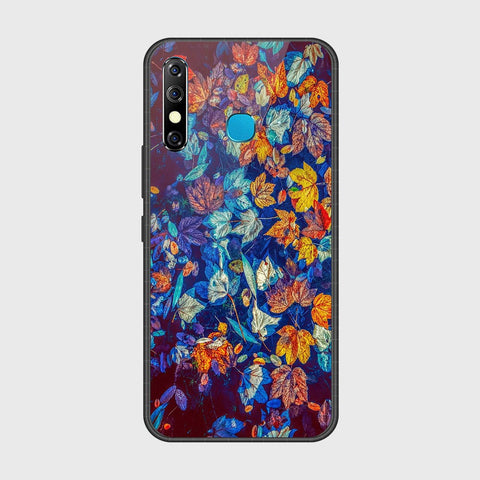 Infinix Hot 8Cover- Floral Series 2 - HQ Ultra Shine Premium Infinity Glass Soft Silicon Borders Case