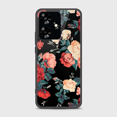 Infinix Hot 30 Cover- Floral Series 2 - HQ Ultra Shine Premium Infinity Glass Soft Silicon Borders Case