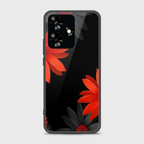 Infinix Hot 30 Cover- Floral Series 2 - HQ Ultra Shine Premium Infinity Glass Soft Silicon Borders Case