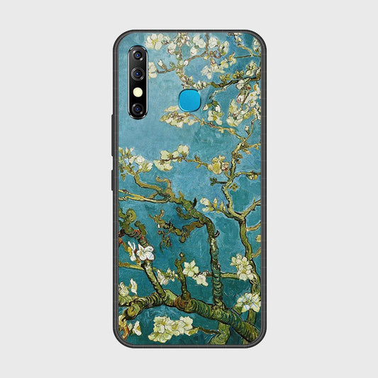 Infinix Hot 8 Cover- Floral Series 2 - HQ Ultra Shine Premium Infinity Glass Soft Silicon Borders Case