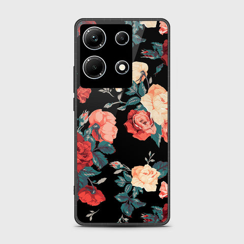 Infinix Note 30 Pro Cover- Floral Series 2 - HQ Ultra Shine Premium Infinity Glass Soft Silicon Borders Case