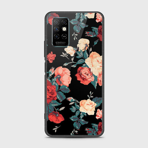 Infinix Note 8i Cover- Floral Series 2 - HQ Ultra Shine Premium Infinity Glass Soft Silicon Borders Case