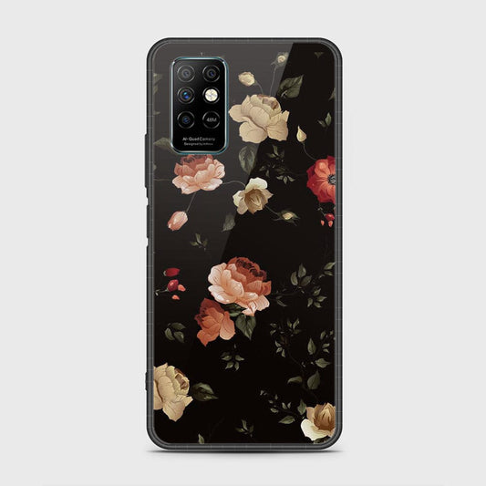 Infinix Note 8i Cover- Floral Series 2 - HQ Ultra Shine Premium Infinity Glass Soft Silicon Borders Case (Fast Delivery)(S)