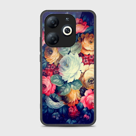 Tecno Spark 20 Cover- Floral Series 2 - HQ Ultra Shine Premium Infinity Glass Soft Silicon Borders Case