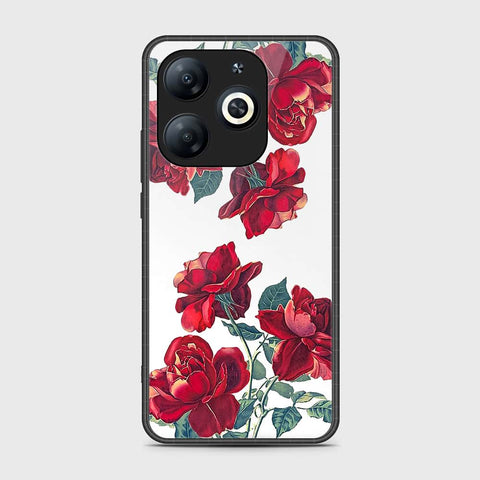 Infinix Hot 40i Cover- Floral Series 2 - HQ Ultra Shine Premium Infinity Glass Soft Silicon Borders Case