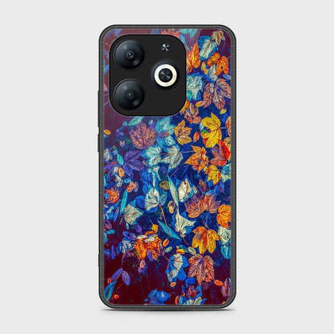 Infinix Hot 40i Cover- Floral Series 2 - HQ Ultra Shine Premium Infinity Glass Soft Silicon Borders Case