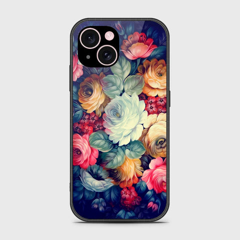 iPhone 15 Plus Cover- Floral Series 2 - HQ Ultra Shine Premium Infinity Glass Soft Silicon Borders Case