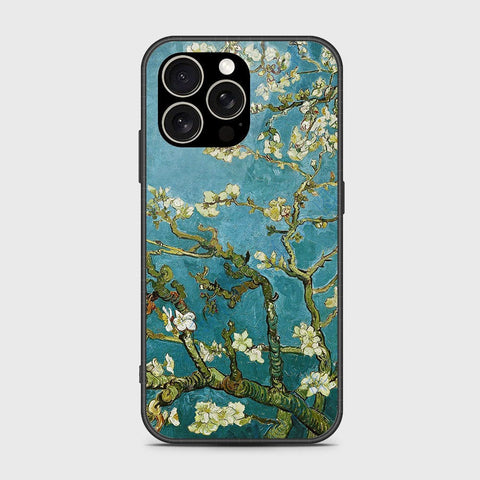 iPhone 15 Pro Max Cover- Floral Series 2 - HQ Ultra Shine Premium Infinity Glass Soft Silicon Borders Case