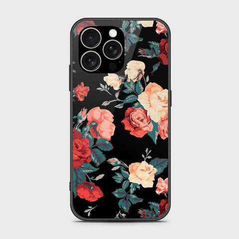 iPhone 15 Pro Cover- Floral Series 2 - HQ Ultra Shine Premium Infinity Glass Soft Silicon Borders Case