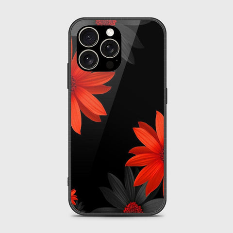 iPhone 15 Pro Max Cover- Floral Series 2 - HQ Ultra Shine Premium Infinity Glass Soft Silicon Borders Case