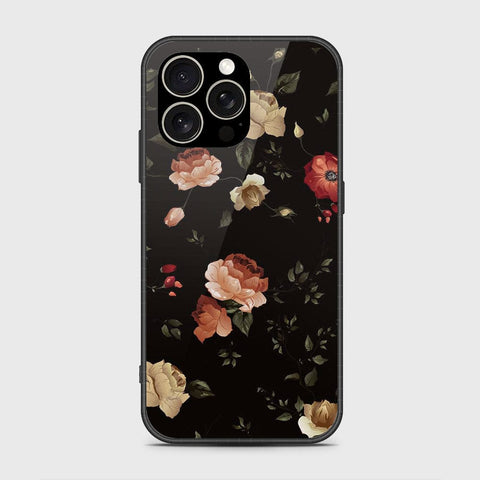 iPhone 15 Pro Cover- Floral Series 2 - HQ Ultra Shine Premium Infinity Glass Soft Silicon Borders Case