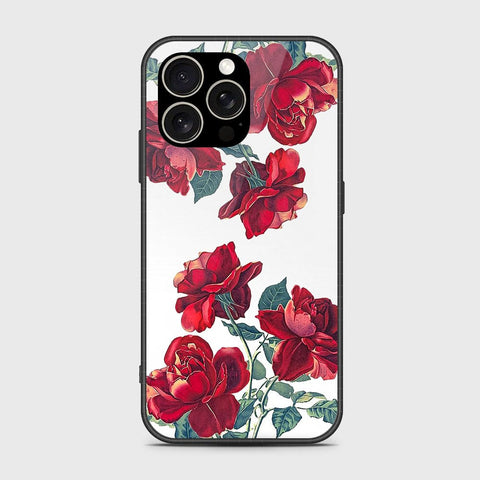 iPhone 15 Pro Max Cover- Floral Series 2 - HQ Ultra Shine Premium Infinity Glass Soft Silicon Borders Case