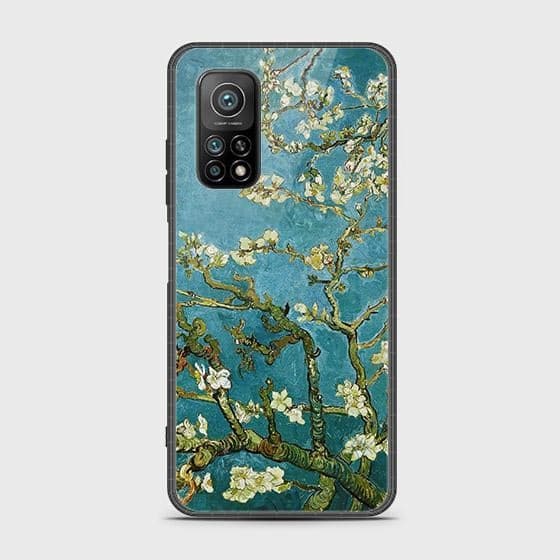 Xiaomi Mi 10T Pro Cover - Floral Series 2 - HQ Ultra Shine Premium Infinity Glass Soft Silicon Borders Case