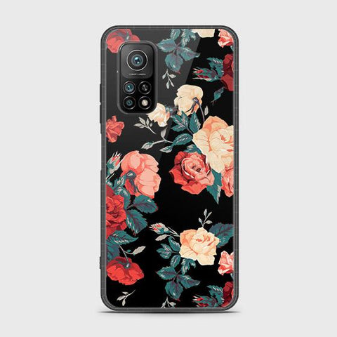 Xiaomi Mi 10T Cover - Floral Series 2 - HQ Ultra Shine Premium Infinity Glass Soft Silicon Borders Case