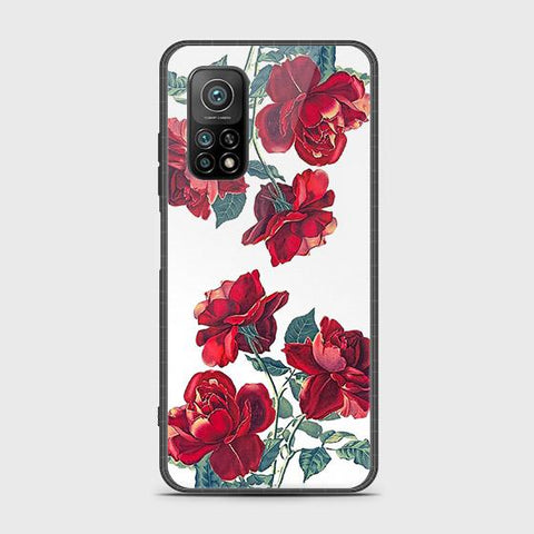 Xiaomi Mi 10T Cover - Floral Series 2 - HQ Ultra Shine Premium Infinity Glass Soft Silicon Borders Case