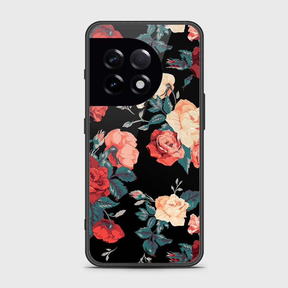 OnePlus 11Cover- Floral Series 2 - HQ Ultra Shine Premium Infinity Glass Soft Silicon Borders Case