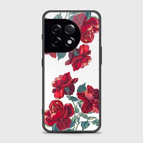 OnePlus 11Cover- Floral Series 2 - HQ Ultra Shine Premium Infinity Glass Soft Silicon Borders Case