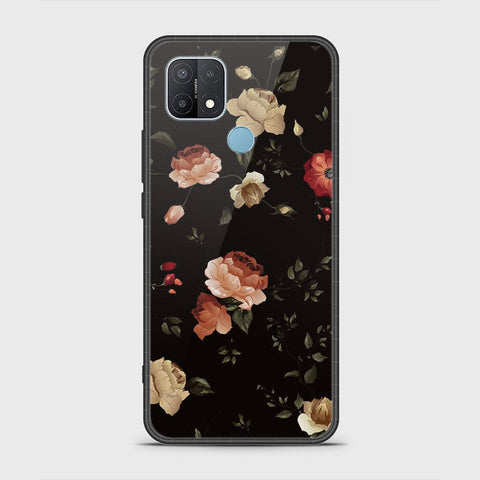 Oppo A15 Cover- Floral Series 2 - HQ Ultra Shine Premium Infinity Glass Soft Silicon Borders Case