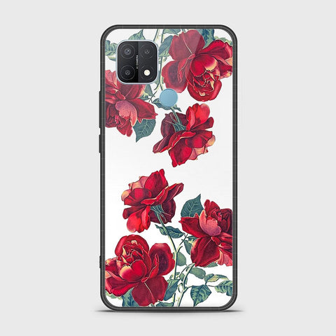 Oppo A15s Cover- Floral Series 2 - HQ Ultra Shine Premium Infinity Glass Soft Silicon Borders Case