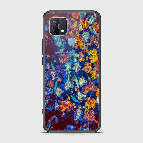 Oppo A15s Cover- Floral Series 2 - HQ Ultra Shine Premium Infinity Glass Soft Silicon Borders Case