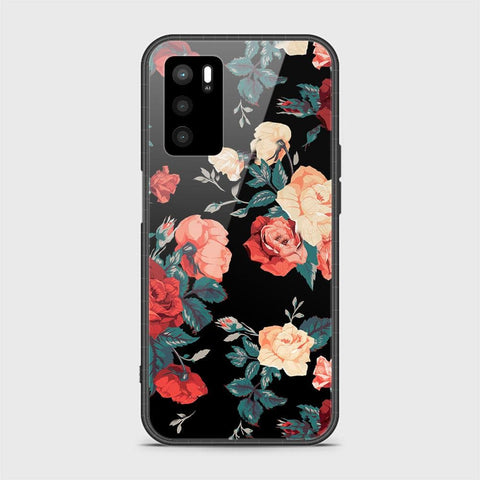 Oppo A16s Cover- Floral Series 2 - HQ Ultra Shine Premium Infinity Glass Soft Silicon Borders Case