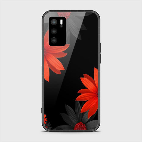 Oppo A16s Cover- Floral Series 2 - HQ Ultra Shine Premium Infinity Glass Soft Silicon Borders Case