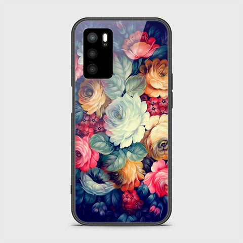 Oppo A16s Cover- Floral Series 2 - HQ Ultra Shine Premium Infinity Glass Soft Silicon Borders Case