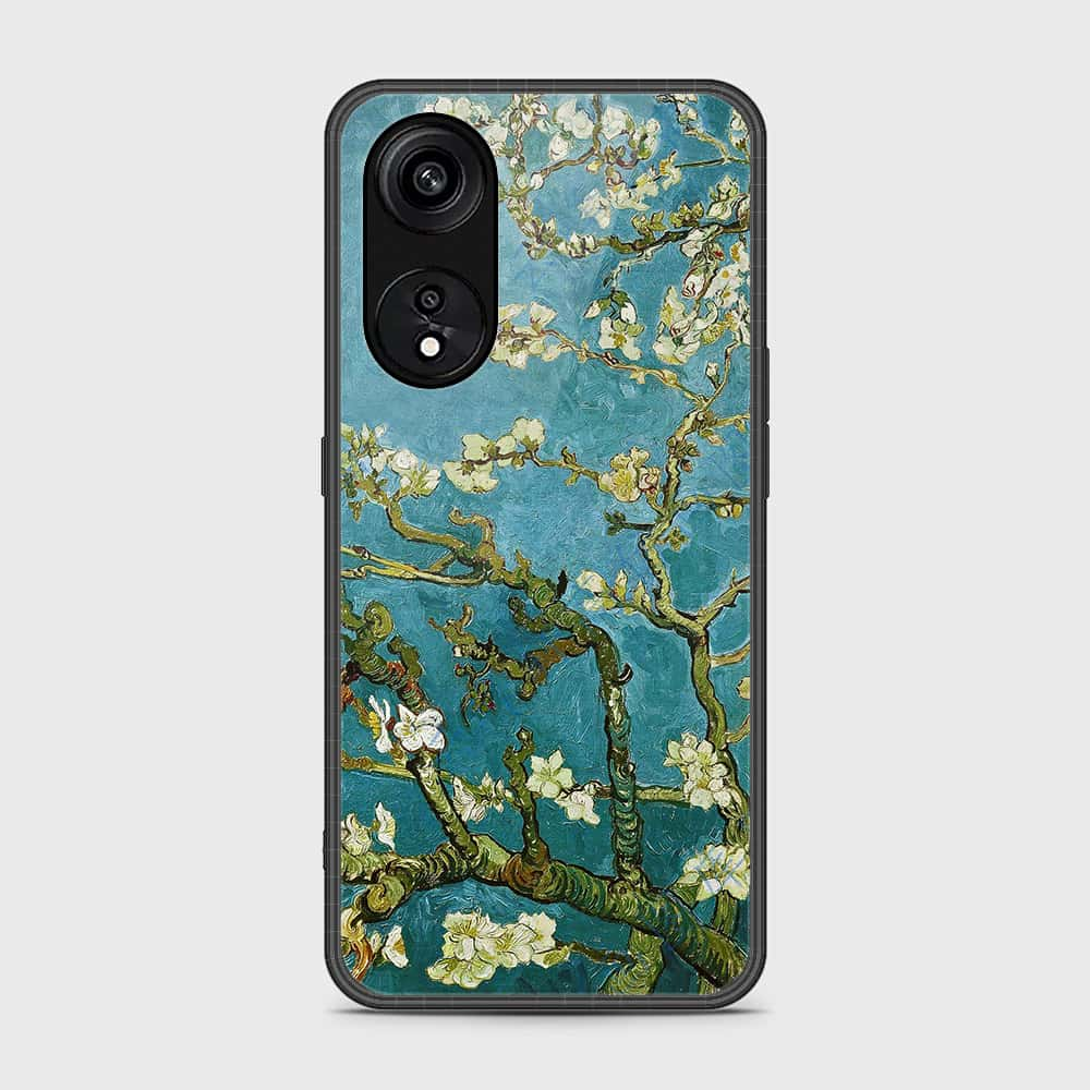 Oppo A1 Pro  Cover- Floral Series 2 - HQ Ultra Shine Premium Infinity Glass Soft Silicon Borders Case