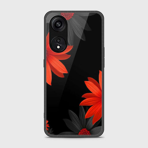 Oppo A1 Pro  Cover- Floral Series 2 - HQ Ultra Shine Premium Infinity Glass Soft Silicon Borders Case