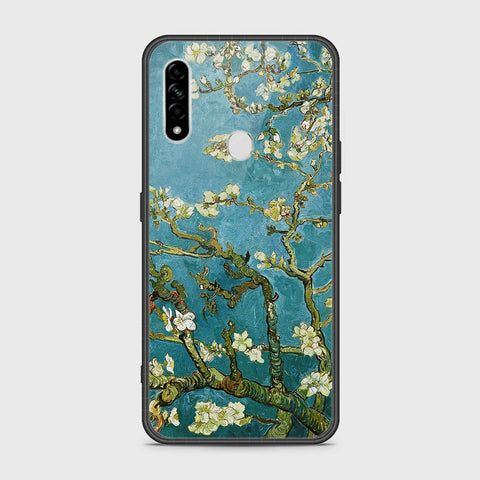 Oppo A31 Cover- Floral Series 2 - HQ Ultra Shine Premium Infinity Glass Soft Silicon Borders Case