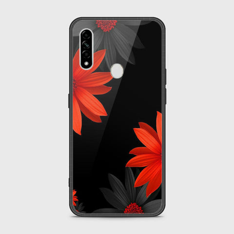 Oppo A31 Cover- Floral Series 2 - HQ Ultra Shine Premium Infinity Glass Soft Silicon Borders Case