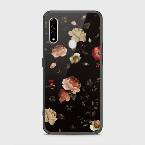 Oppo A31 Cover- Floral Series 2 - HQ Ultra Shine Premium Infinity Glass Soft Silicon Borders Case