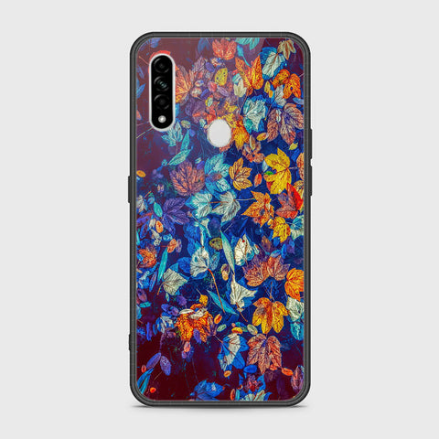 Oppo A31 Cover- Floral Series 2 - HQ Ultra Shine Premium Infinity Glass Soft Silicon Borders Case