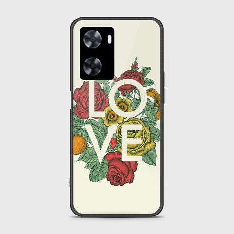 Oppo A57s Cover- Floral Series 2 - HQ Ultra Shine Premium Infinity Glass Soft Silicon Borders Case