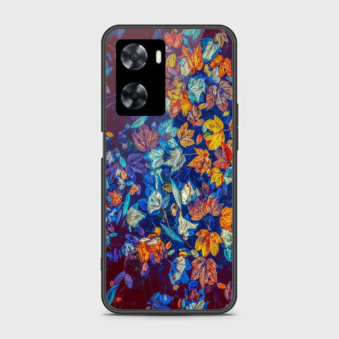 Oppo A57s Cover- Floral Series 2 - HQ Ultra Shine Premium Infinity Glass Soft Silicon Borders Case