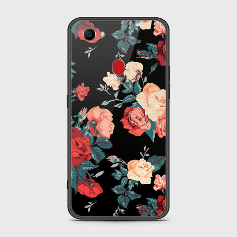 Oppo F7 Cover- Floral Series 2 - HQ Ultra Shine Premium Infinity Glass Soft Silicon Borders Case