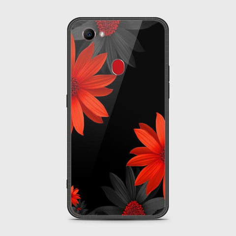 Oppo F7 Cover- Floral Series 2 - HQ Ultra Shine Premium Infinity Glass Soft Silicon Borders Case