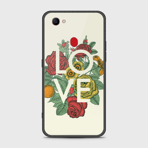 Oppo F7 Cover- Floral Series 2 - HQ Ultra Shine Premium Infinity Glass Soft Silicon Borders Case