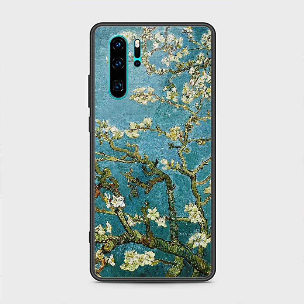 Huawei P30 Pro Cover - Floral Series 2 - HQ Ultra Shine Premium Infinity Glass Soft Silicon Borders Case