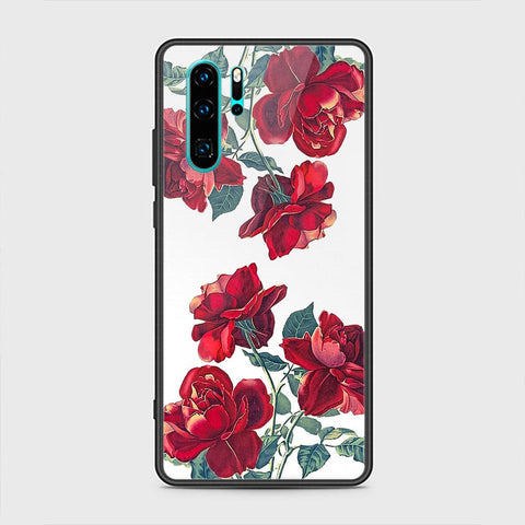 Huawei P30 Pro Cover - Floral Series 2 - HQ Ultra Shine Premium Infinity Glass Soft Silicon Borders Case