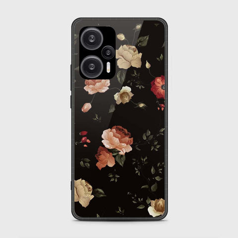 Xiaomi Redmi Note 12 Turbo  Cover- Floral Series 2 - HQ Ultra Shine Premium Infinity Glass Soft Silicon Borders Case