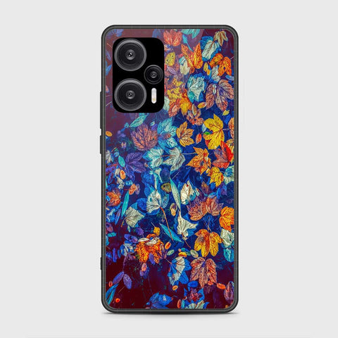 Xiaomi Redmi Note 12 Turbo  Cover- Floral Series 2 - HQ Ultra Shine Premium Infinity Glass Soft Silicon Borders Case