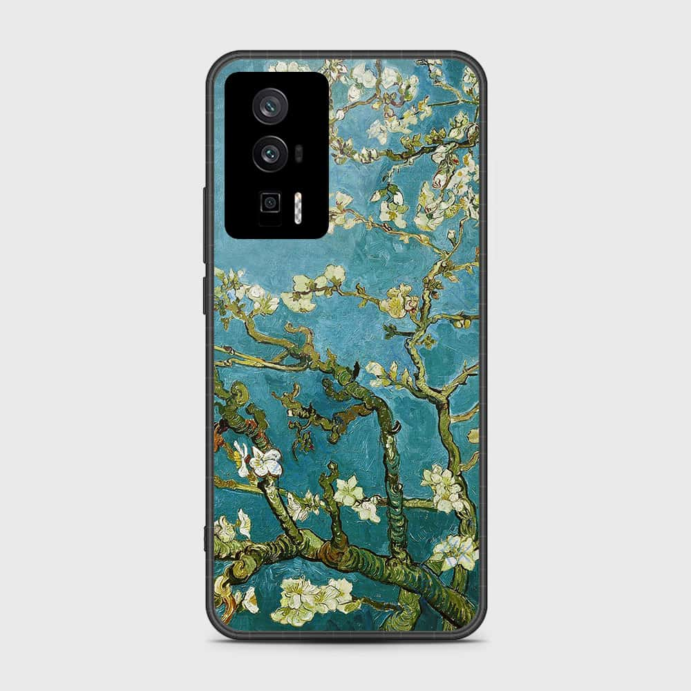 Xiaomi Poco F5 Pro Cover- Floral Series 2 - HQ Ultra Shine Premium Infinity Glass Soft Silicon Borders Case