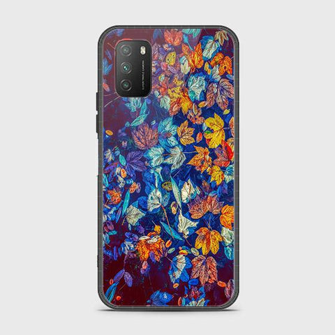 Xiaomi Redmi 9T Cover - Floral Series 2 - HQ Ultra Shine Premium Infinity Glass Soft Silicon Borders Case