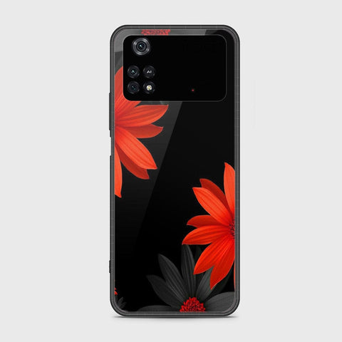 Xiaomi Poco M4 Pro Cover- Floral Series 2 - HQ Ultra Shine Premium Infinity Glass Soft Silicon Borders Case