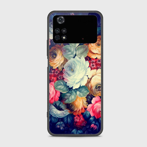 Xiaomi Poco M4 Pro Cover- Floral Series 2 - HQ Ultra Shine Premium Infinity Glass Soft Silicon Borders Case