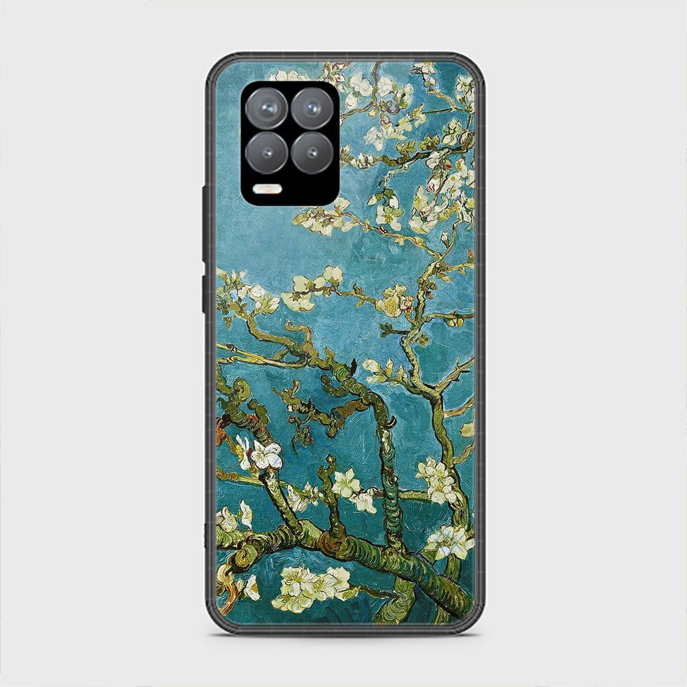 Realme 8 Cover - Floral Series 2 - HQ Ultra Shine Premium Infinity Glass Soft Silicon Borders Case