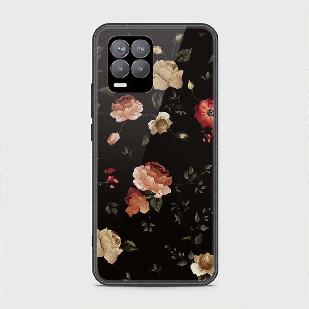 Realme 8 Cover - Floral Series 2 - HQ Ultra Shine Premium Infinity Glass Soft Silicon Borders Case (Fast Delivery)