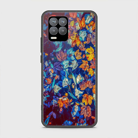 Realme 8 Cover - Floral Series 2 - HQ Ultra Shine Premium Infinity Glass Soft Silicon Borders Case